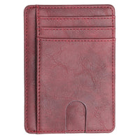 THINKTHENDO Slim RFID Blocking Leather Wallet Credit ID Card Holder Purse Money Case for Men Women 2020 Fashion Bag 11.5x8x0.5cm