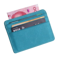 TRASSORY Small Mini Travel Lizard Pattern Leather Bank Business Id Card Holder Wallet Case For Men Women With Id Window