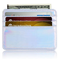 TRASSORY Small Mini Travel Lizard Pattern Leather Bank Business Id Card Holder Wallet Case For Men Women With Id Window