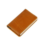Men Automatic Credit card holder carbon fiber Leather Wallet Aluminum Mini Wallet With Back Pocket ID Card RFID Blocking purse